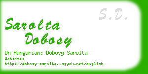 sarolta dobosy business card